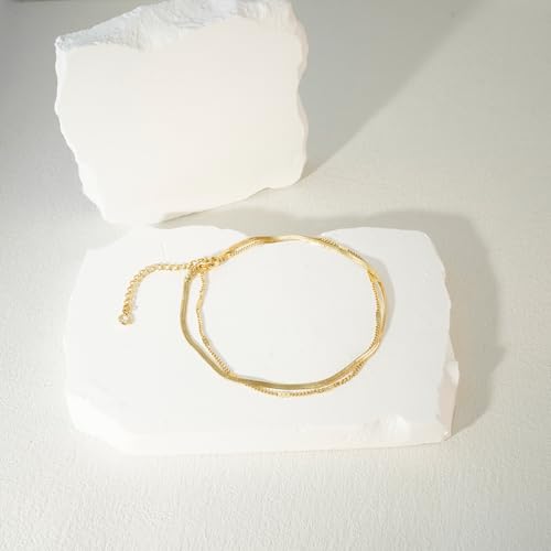 Ankle Bracelets for Women 14k Real Gold Silver Plated Anklets Freshwater Pearl Seashell Mermaid Heart Evil Eye Charms Adjustable Chain Waterproof Hypoallergenic Body Jewelry Cute Trendy Gifts 6