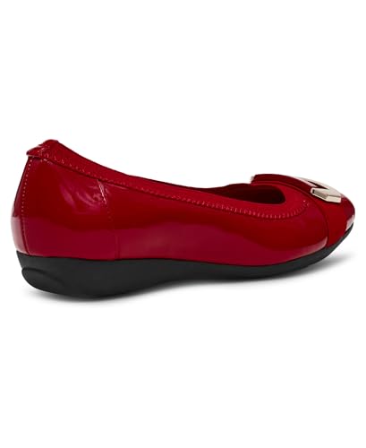 Image of Anne Klein Uplift Flats for Women - Textile Upper and Lining - Stretch Collar - 90 Flexibility - Square Cap Toe