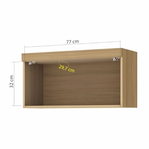 Armário Aéreo 80cm 1 Porta  100% MDF Marquesa Nesher