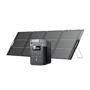 Pack Générateur Solaire EcoFlow DELTA 2 et panneau solaire 220 W, capacité de 1-3 kWh, batterie LFP, charge rapide, station électrique portable pour secours domestique, balcon, camping et camping-cars