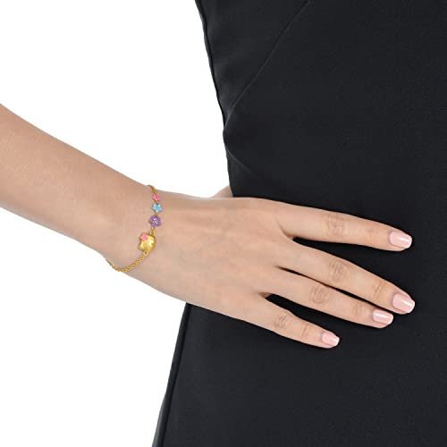 Chow Sang Sang Sanrio 999.9 24K Solid Gold Enamel With Hello Kitty Bracelet For Women And Girls 75426B | 7.4", (19 Cm) #TOP1