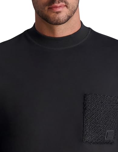 KARL LAGERFELD Mens Boucle Pocket Long Sleeve Lt Weight Sweatshirt4
