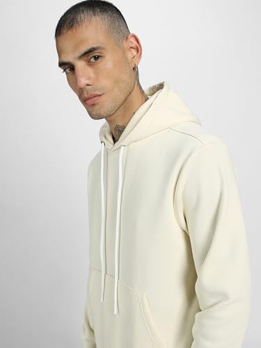 Image of Veirdo 280 GSM Cotton Fleece | Hooded Neck Full Sleeve | Regular Fit Sweatshirt | Solid Hoodie for Men | Sizes: S to 3XL