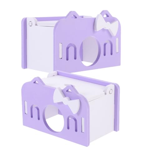 CLISPEED Maisonette pour Hamster Tunnel Anti-Morsure, d'escalade et Refuge Confortable, pour L'entraînement Repos Toute L'année, Lot de 2 Pièces