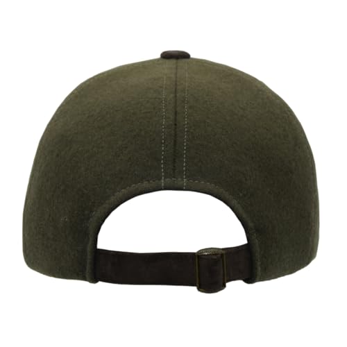 Gorra clásica de lana con cuero ajustable unisex miniatura 7