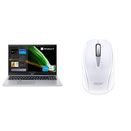 Acer Aspire 5 A515-56-53S3 Laptop | 15.6" FHD IPS Display | Core i5-1135G7 | Iris Xe Graphics | 8GB DDR4 | 256GB SSD | Windows 11 with Acer White M501 Wireless Mouse