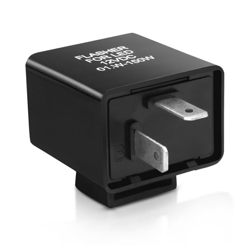 tlidfgeo Universal 2 Poliger 12 V Auto Motorrad LED Blinker Relais Lastunabhängiges Blinkerrelais Blinkgergeber Blinkrelais Blinkfrequenzkontroll Relai