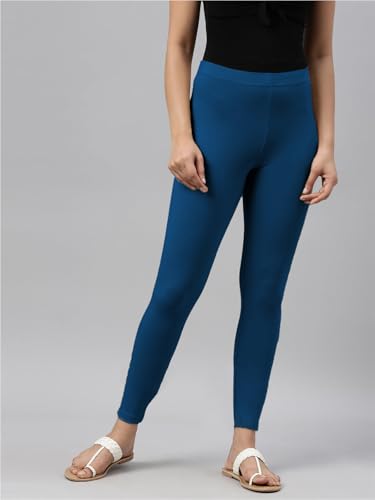 Image of JUNEBERRY Cotton Lycra Skinny Fit Leggings for Women & Girls (Sizes: S to 2XL) (Colors: Black, Beige, White, Grey, Brown, Pink & Wine)