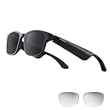 Bluetooth-Audio-Sonnenbrille, Intelligente Brille, Open Ear Audio Gläsern, UV400 Schutz,IP67 Wasserdicht, Eingebaute Mikrofon- Und -Lautsprecher, Für Draussen, Sport, Fahrt, Antrieb (Schwarz)
