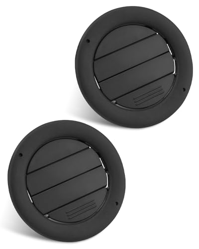 ANODZU Rejilla de ventilación de aire acondicionado para techo trasero para Ford Expedition para Lincoln Navigator 2015-2020, reemplaza FL1Z-19893-AH, color negro, paquete de 2