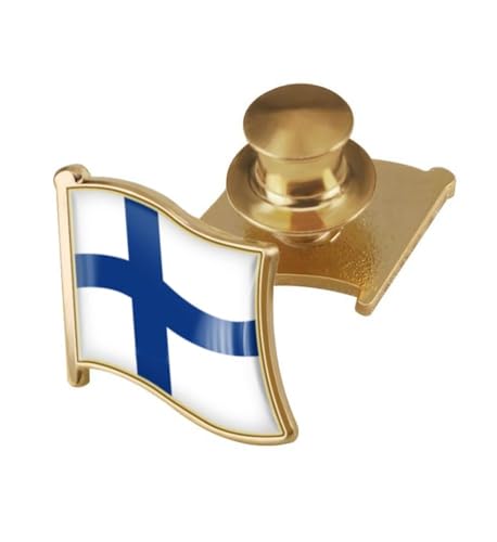 Image of vmcoatdu Country Flag Backs Locking Pin Keepers Locking Clasp Pin Badge International Travel Brooch Metal Alloy Souvenir Pin 0.75x0.7 Inch Small Pin