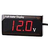 Betriebsspannung: Die Arbeitsspannung des 12 V Voltmeters beträgt DC 4 - 28 Volt; LED Anzeige zeigt L.L.L. um zu warnen, wenn die Spannung unter 4 Volt liegt und H.H.H. wenn die Spannung über 28 Volt liegt; 3 stelliges LED Display ist leicht zu lesen und bequem anzuwenden