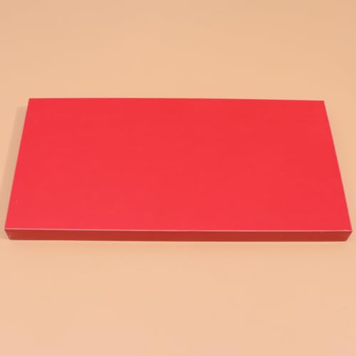 Estantería de pared roja estante decorativo sola capa madera sólida libros 8