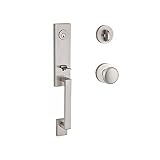 Baldwin SCSEAXROUCRR150 Reserve Single Cylinder Handleset Seattle x Round with Contemporary Round Rose in Satin Nickel Finish