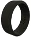 QALO Women's Black Modern Q2X Silicone Ring Size 06