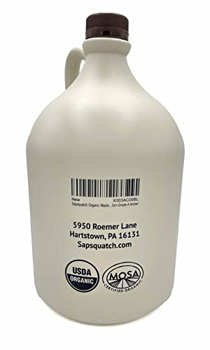 Sapsquatch Organic Maple Syrup - Gallon - Grade-A Amber Rich #TOP7