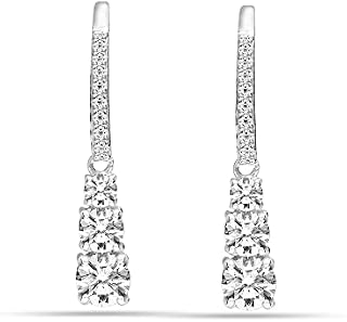 Amazon Brand HIKARO 925 Sterling Silver Jewelry Light Weight Lever-Back Drop Dangler Earrings for Women Teen
