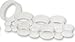 Produktbild 11-teiliges Set aus weißen Ohr-Plugs, Tunnel, Acryl, 3 mm bis 20 mm, Double Flare Stretcher Expander Ohr Taper