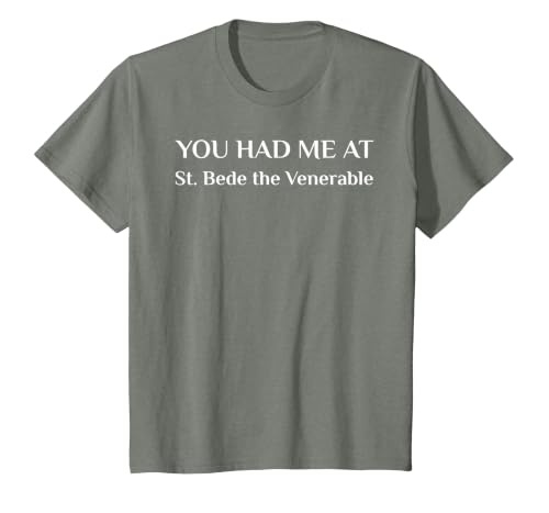 St. Bede The Venerable Christian Confirmation Saint Church T-Shirt, Youth, Olive Heather, 2T