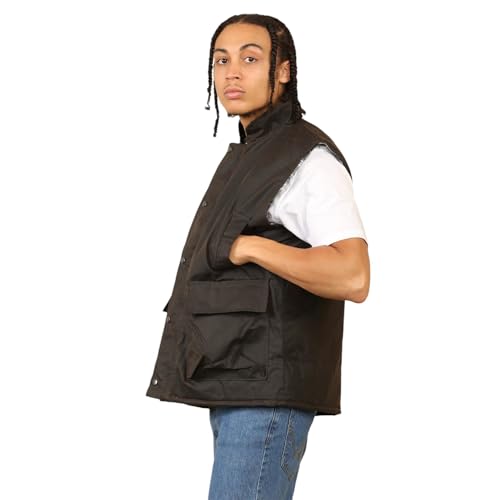 Chaleco impermeable de hombre acolchado para evitar el frío en el torso 2