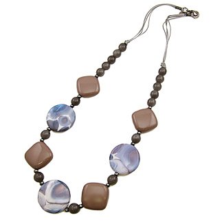 ［アビステ］ABISTE アクリルプリントロングネックレス/パープル 1200239-/P