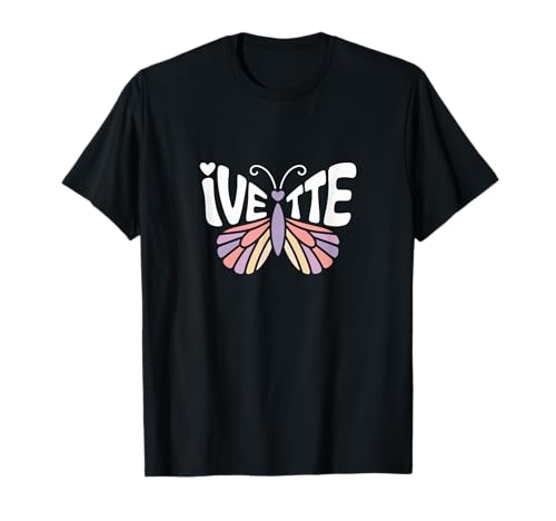 Mariposa Ivette - Arte de Palabras con Nombre Personalizado Camiseta
