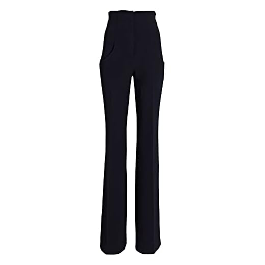 Sergio Hudson, High Waist Flared Pant, 14, Midnight