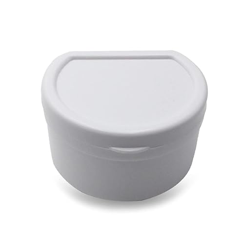 Caja de baño para prótesis para cuidado de prótesis para dentaduras, protector bucal transparente y retenedores de viaje