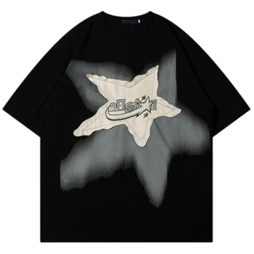 Ponitrack Graphic Tees Men Y2k Oversized T Shirts Women Vintage