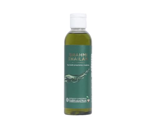 Image of Brahmi Thailam 200 ML | Ayurvedic Hair Oil for Stress Relief, Mental Clarity & Hair Nourishment | Herbal Scalp Therapy for Growth & Relaxation | Authentic Formula by VAIDYARATNAM