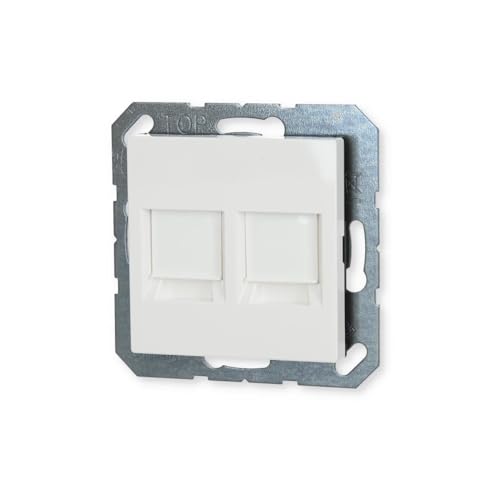 Abdeckung Jung A1569-2WEWW double plaque clipsable robuste Série A