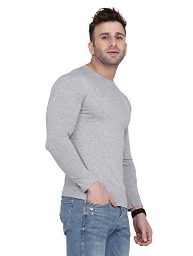 Image of Self Design Men Full Sleeve Round Neck Multicolor T-Shirt (Pack of 2)