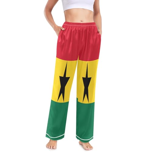 Pantalon de pyjama en soie pour femme bas léger fluide jambe large