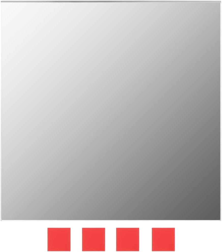 7 Piece Wall Mirror Set,Flexible Glass Mirror Tiles Mirror Stickers for Home Living Room Bedroom Decoration Square Glass