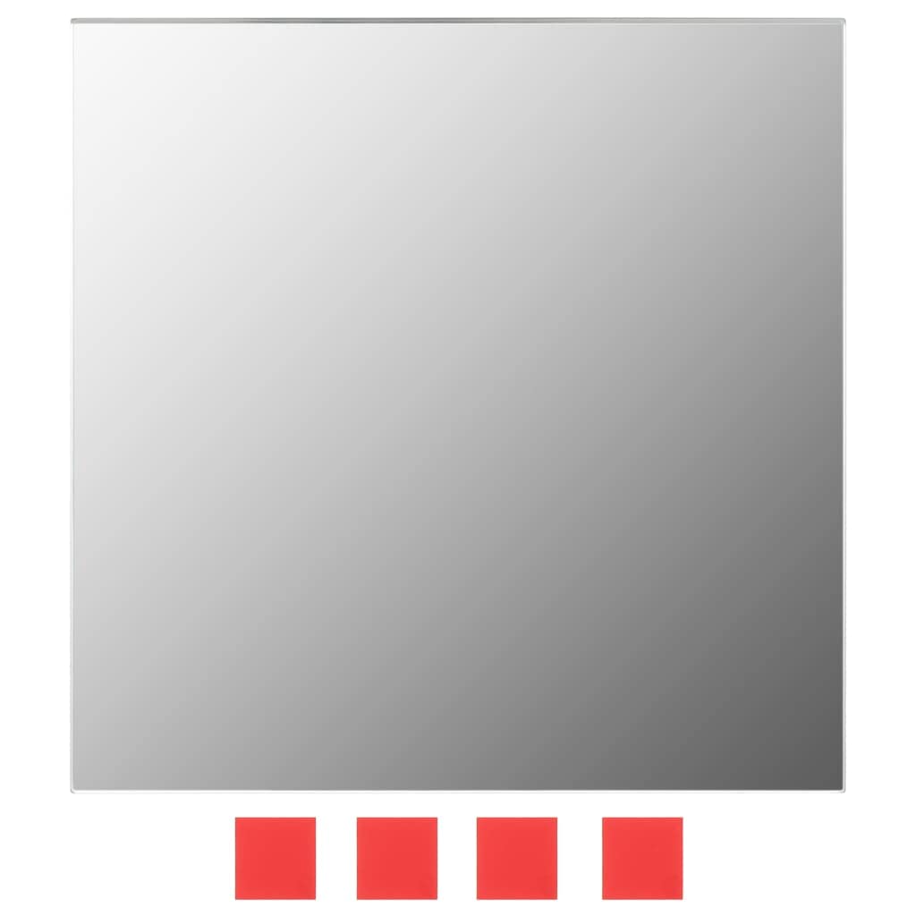 Set di 7 specchi da parete quadrati in vetro con 3 piccoli da 10 x 10 cm, 3 medi da 15 x 15 cm e 1 grande da 25 x 25 cm, per soggiorno, corridoio, camera da letto, bagno