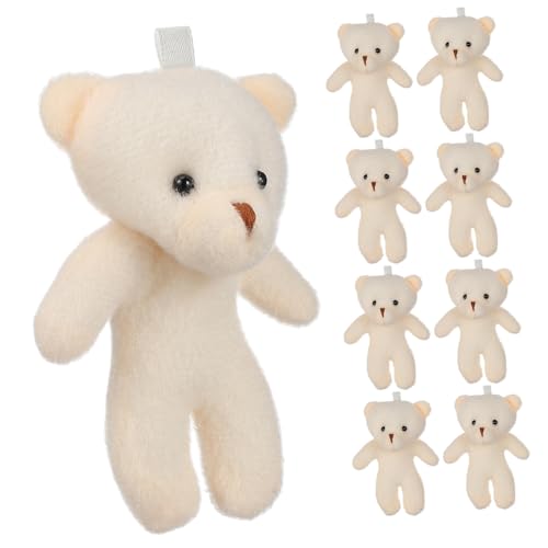 Ours en peluche léger en coton PP beige pour loisirs créatifs - 10 pièces