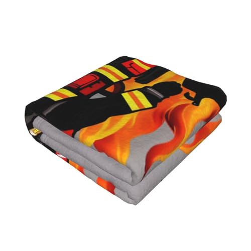 Couverture de lit EdWal en microfibre supérieure au motif de pompier - 3