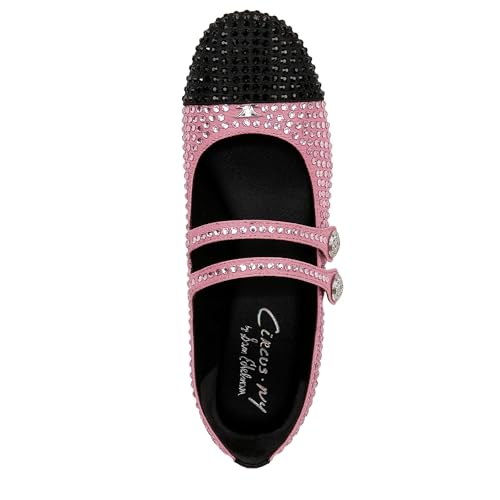 Circus NY by Sam Edelman Women's Zoey Mary Jane Flat, Pink Confett/Black, 102
