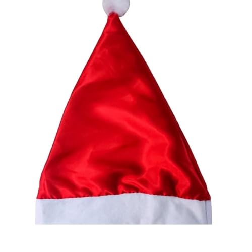 Kit 5 Gorro Natal Papai Noel Fantasia Chapeu Natalino Feito de Cetim Premium