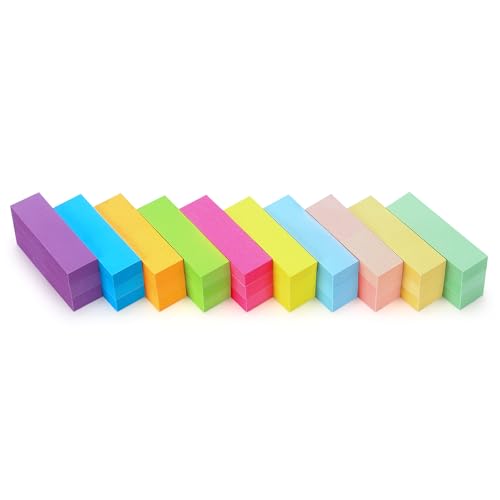 30 Pads 0.6x2 Inch Sticky Notes Flags Tabs Page Markers 10 Bright Color Sticky Index Tabs Page Flags 80 Sheet/Pad