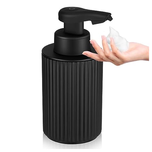 Automatic Soap Dispenser Foaming Touchless: 9oz Black Plastic - Rechargeable Electric Smart Auto Foam Soap Dispenser - Hand Dish Bathroom Kitchen