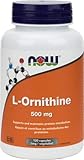 NOW Supplements L-Ornithine 500 mg Veg Capsules, 120 Tablets
