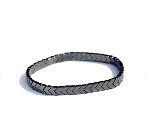 Silver Color Hematite Arrow Sergeant Heart Bangle Bracelets Friend Natural Gemstone Wristband Natural Stones Healing Link #TOP7