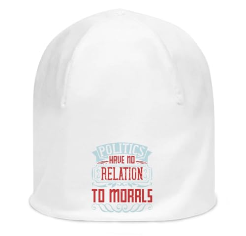Bonnet slouch blanc haut de gamme en coton fin extensible et slogan minimaliste