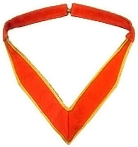 Bricks Masons 32nd Degree Scottish Rite Collarette - Orange & Gold Moire