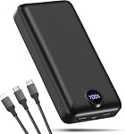 PDBEST – PDBEST Power Bank 50000mAh,3 in 1 Kabel 22,5W Schnellladen H