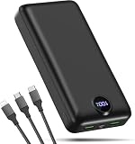 PDBEST Power Bank 50000mAh,3 in 1 Kabel 22,5W Schnellladen Halbfestk&ouml;rper