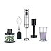 Messe mit günstig Kaufen-SEVERIN Stabmixer mit Premium-Set, abnehmbarer Mixstab 4-Klingen-Edelstahlmesser, mit Pürierstab, Schneebesen, Multizerkleinerer, Kartoffelstampfer und Mixbehälter, SM 3774