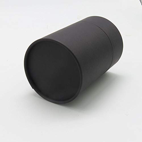 Image of WENPACK 12Pack Paperboard Tube Jar with Lid Round Cardboard Can Packaging Bottle Box Container (2.44 inch D*4.4 inch H, Black)