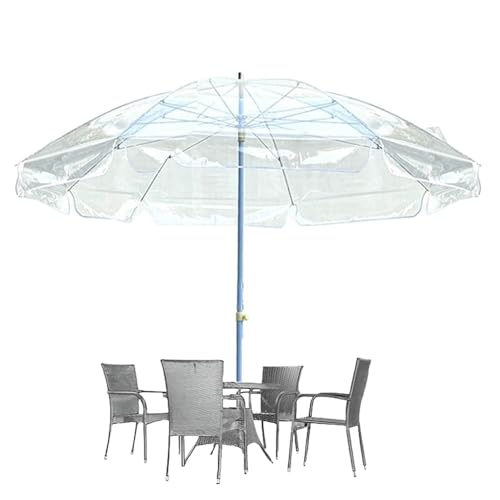 RTVGNSZSJL 240cm Ombrello da Giardino Trasparente Ombrello da Mercato Grande Ombrello da Balcone Impermeabile per Terrazza, Campeggio, Piscina